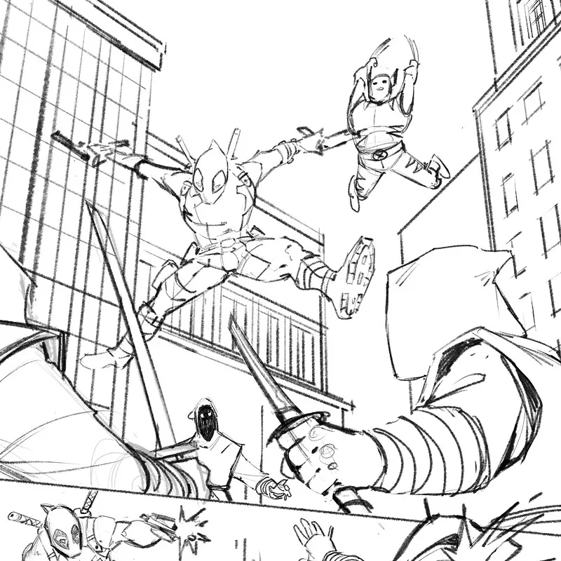 Deadpool & Wolverine – Sample Pages Sketches